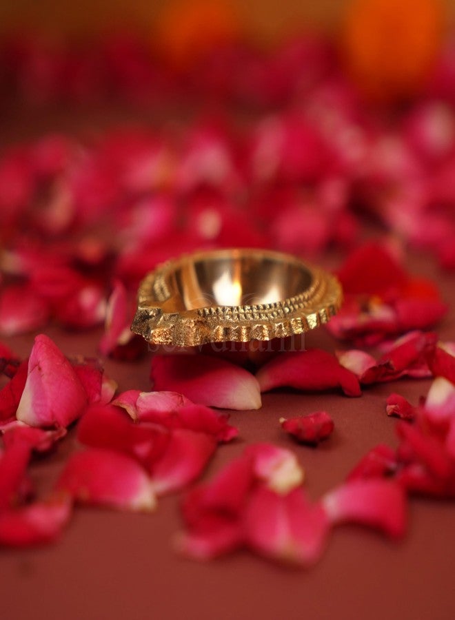 ServDharm 100% Pure Brass Kuber Diya for Puja | Deepam Deepak Kundulu Pooja Brass Diya | Pital Diya for Pooja Set of 2 | Kuber Diya for Diwali & Return Gifts - Image 2